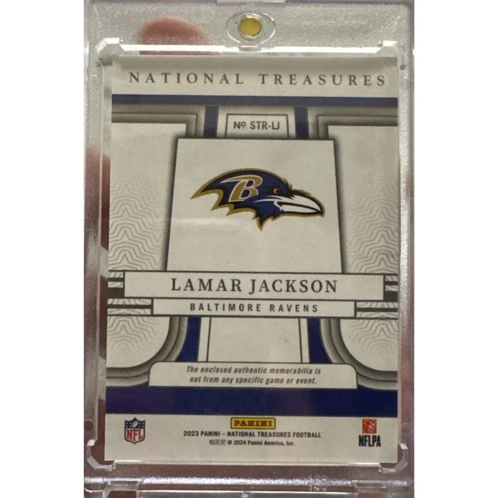 2023 National Treasures LAMAR JACKSON 07/99 INSANE Sunday Treasures Ravens